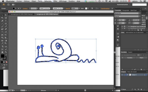 Sur Illustrator, on peut modifier facilement le tracé
